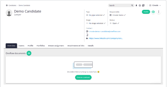 Create new contract in Cinode