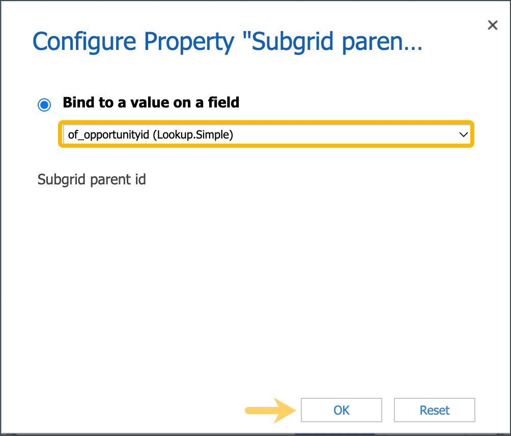 Bind Parent ID