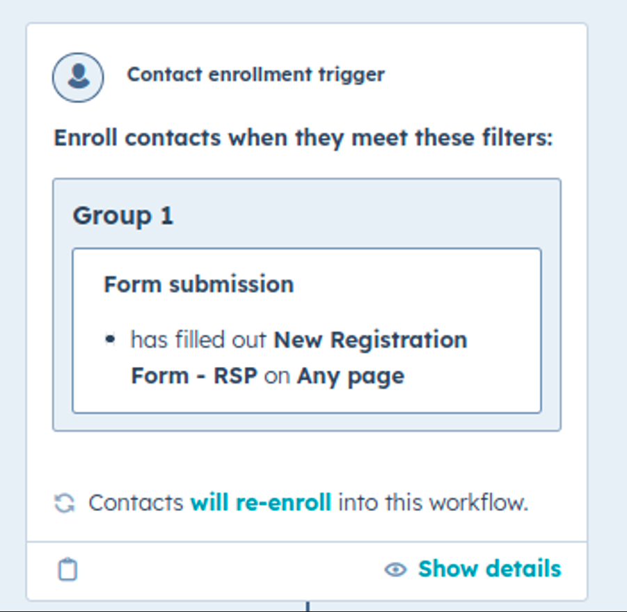 HubSpot form submission workflow trigger