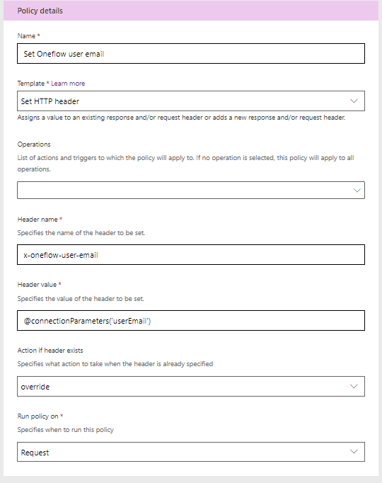 API call policy