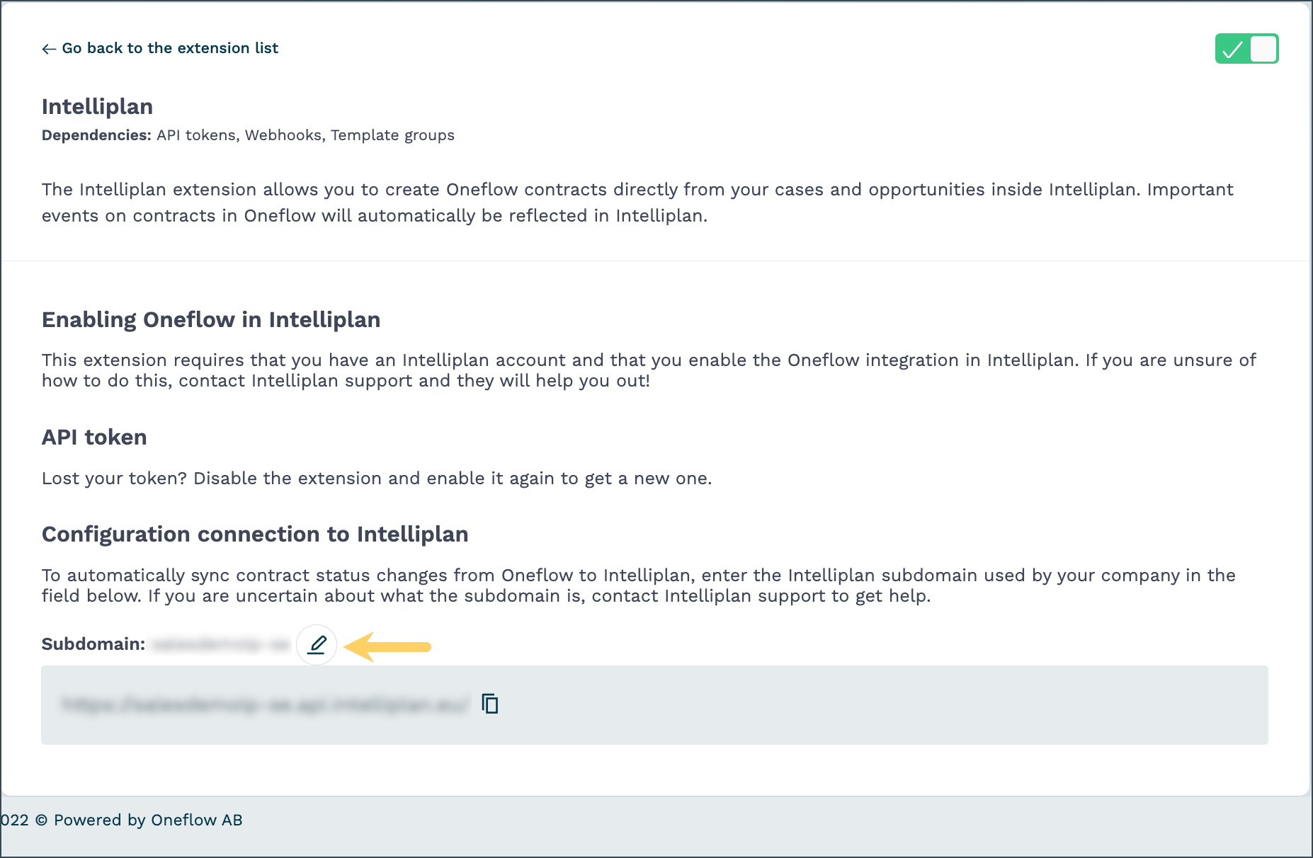 Setting the Intelliplan subdomain