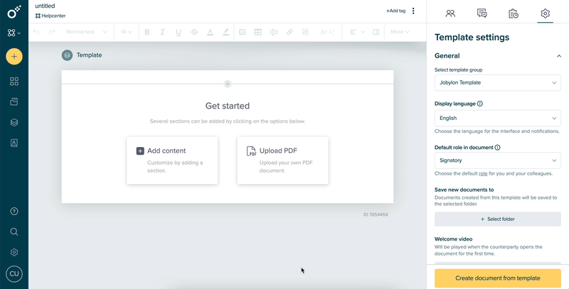 Mapping data fields in Oneflow template