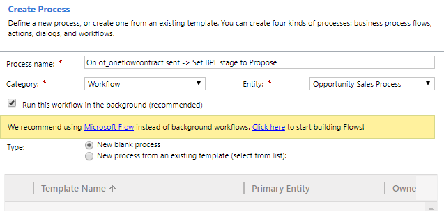 BPF Workflow Trigger