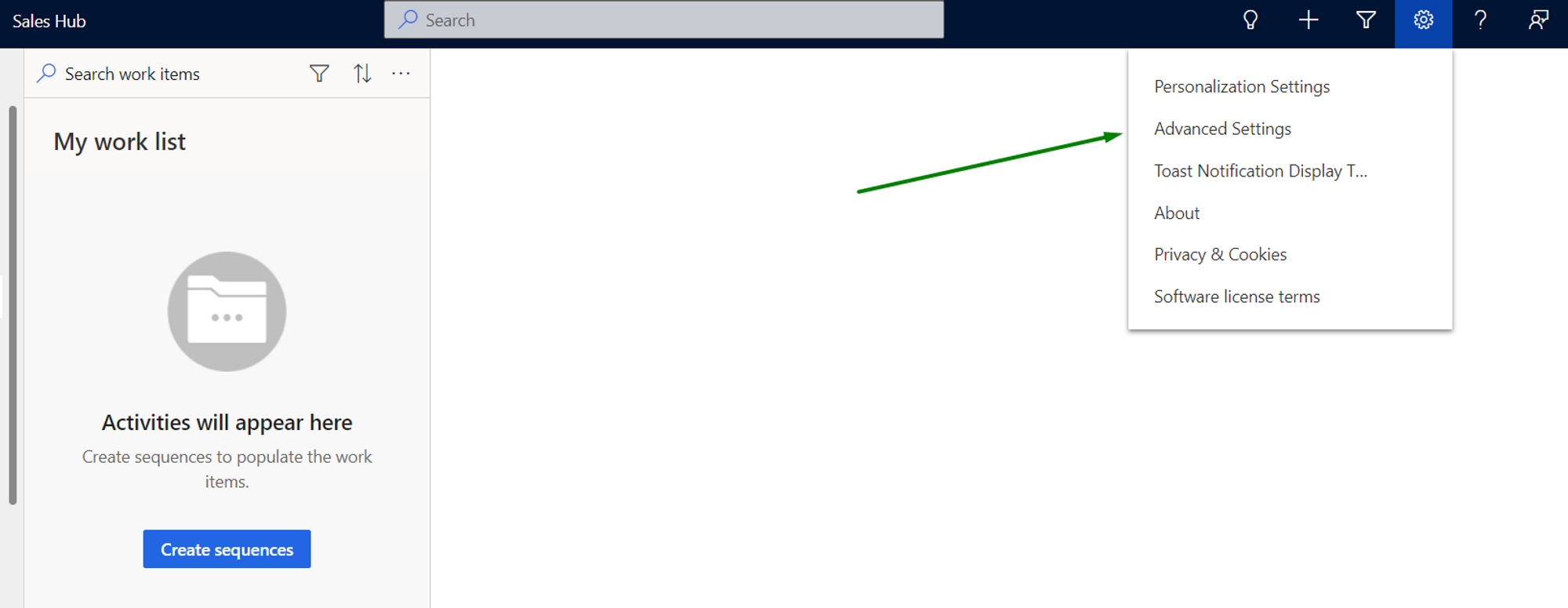 Legacy Settings Navigation