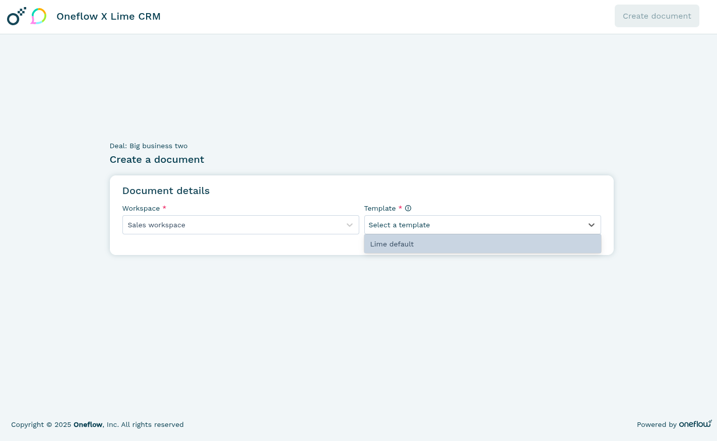Create document page