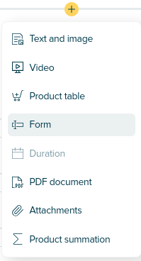 Add form section