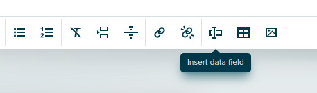 Insert data-field button