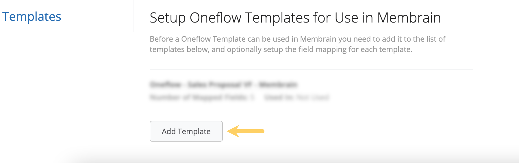 Add Template dialog
