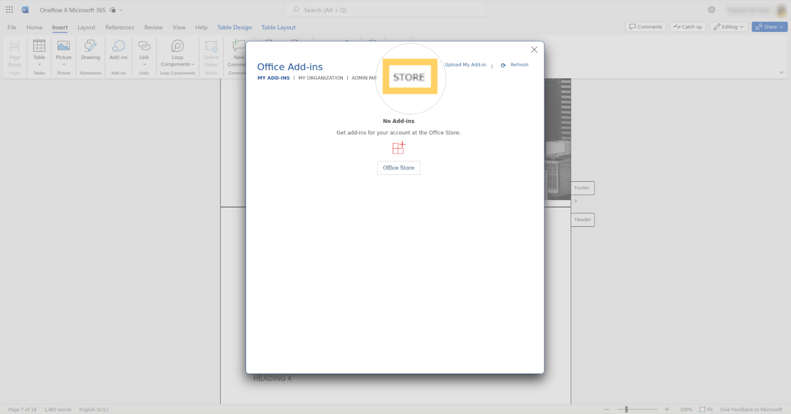 Microsoft 365 Add-ins Store