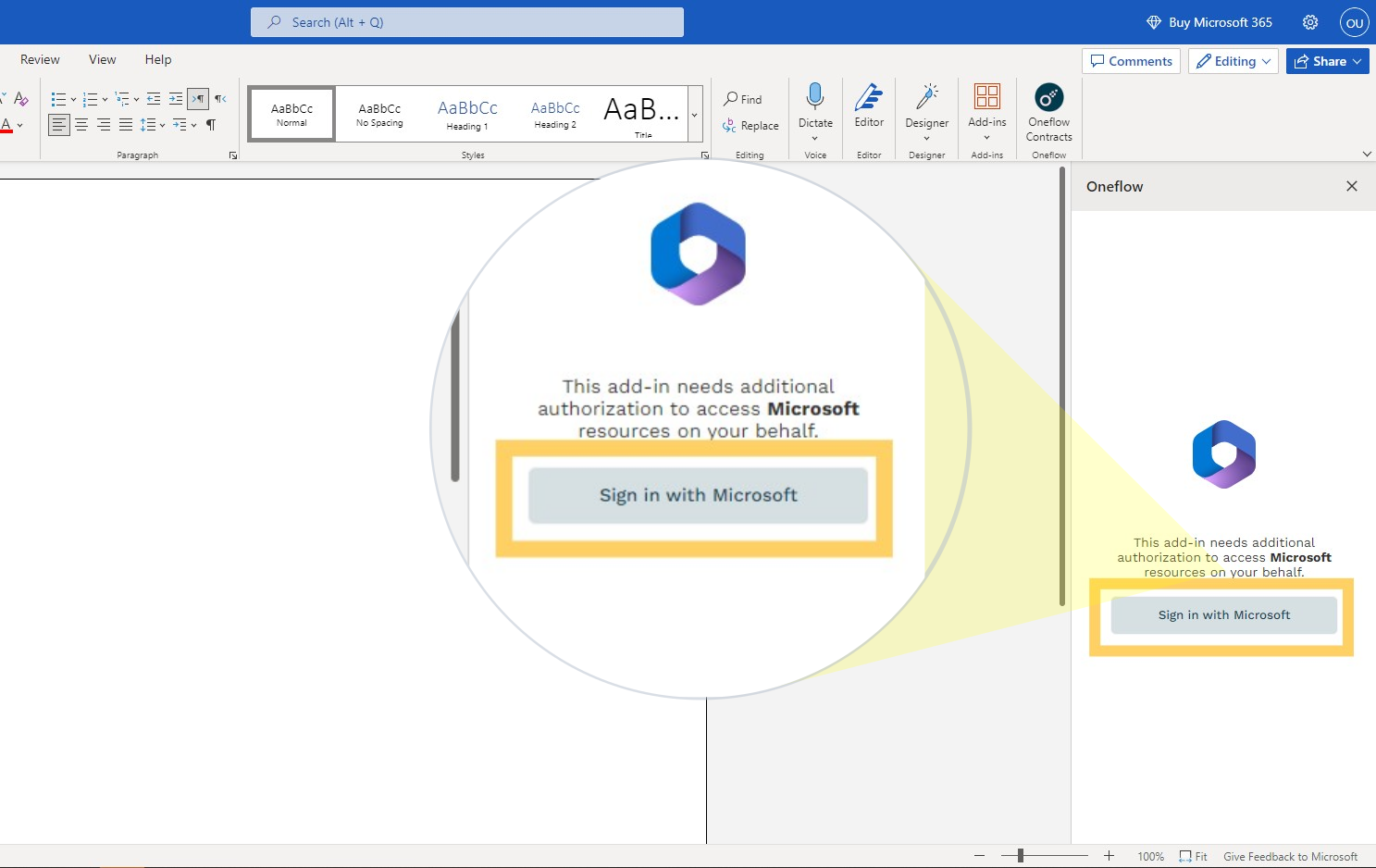 Sign in with Microsoft screen