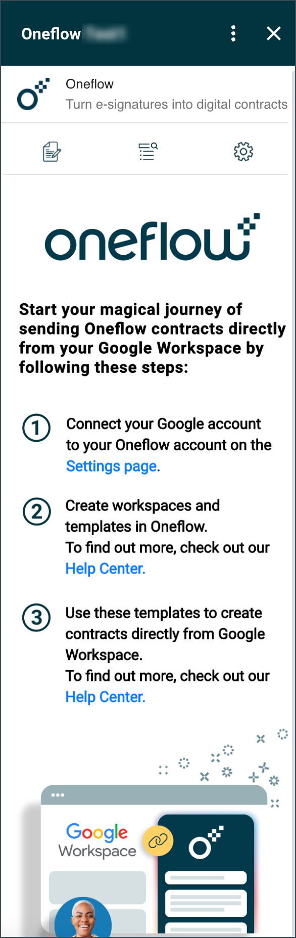 Oneflow add-on home page