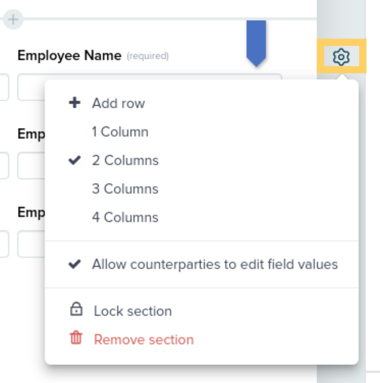Form settings