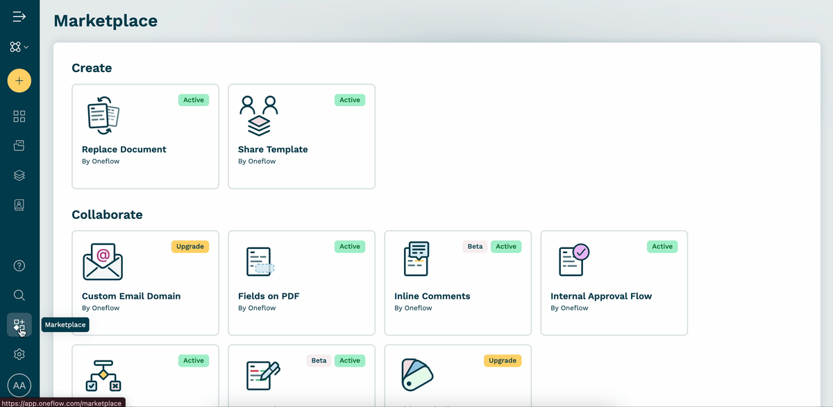 Enabling Talentech integration in Oneflow Marketplace