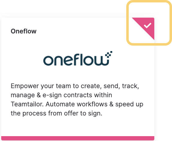Check for Oneflow activation in Teamtailor