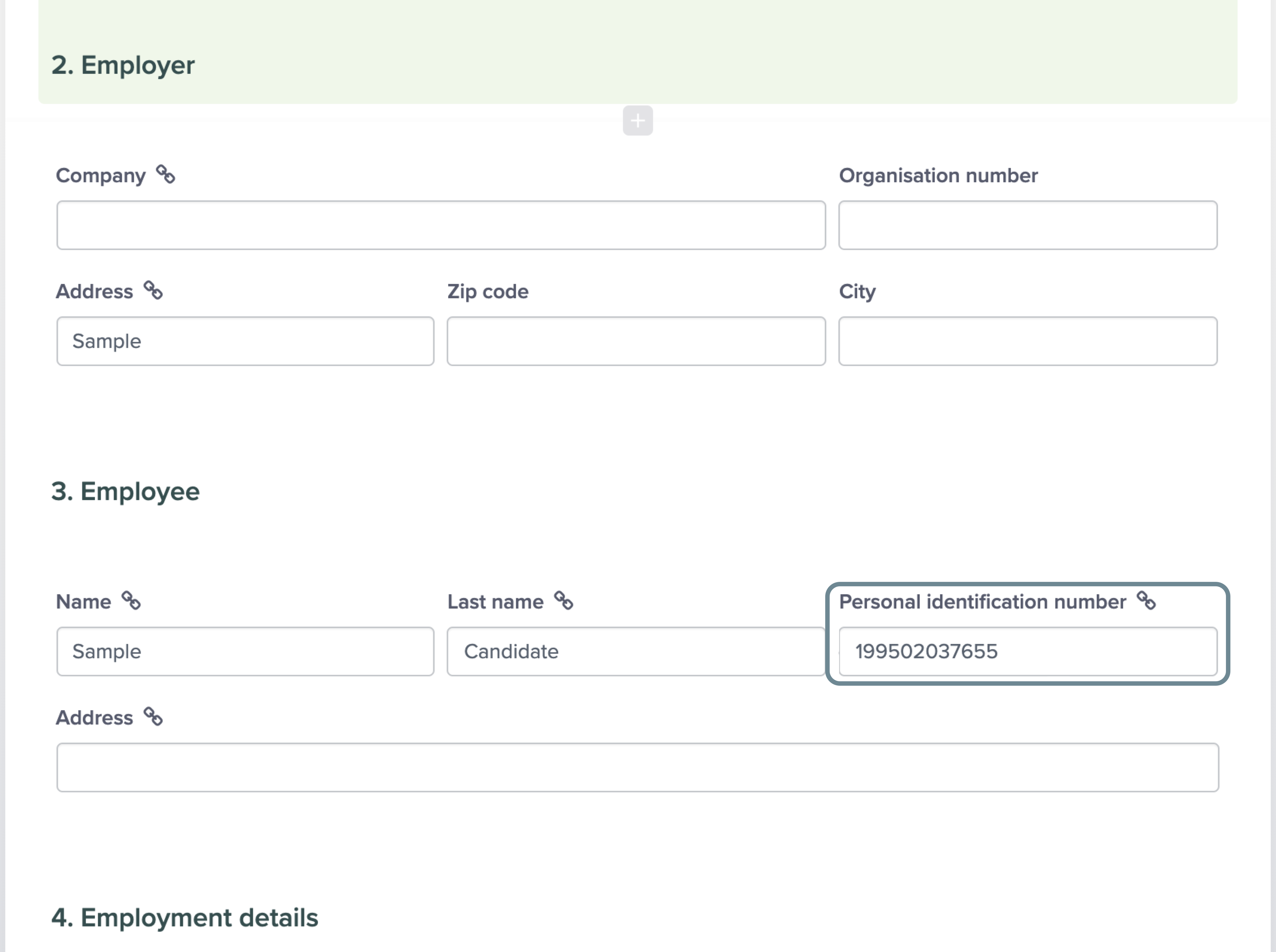 Selecting custom field in Oneflow editor