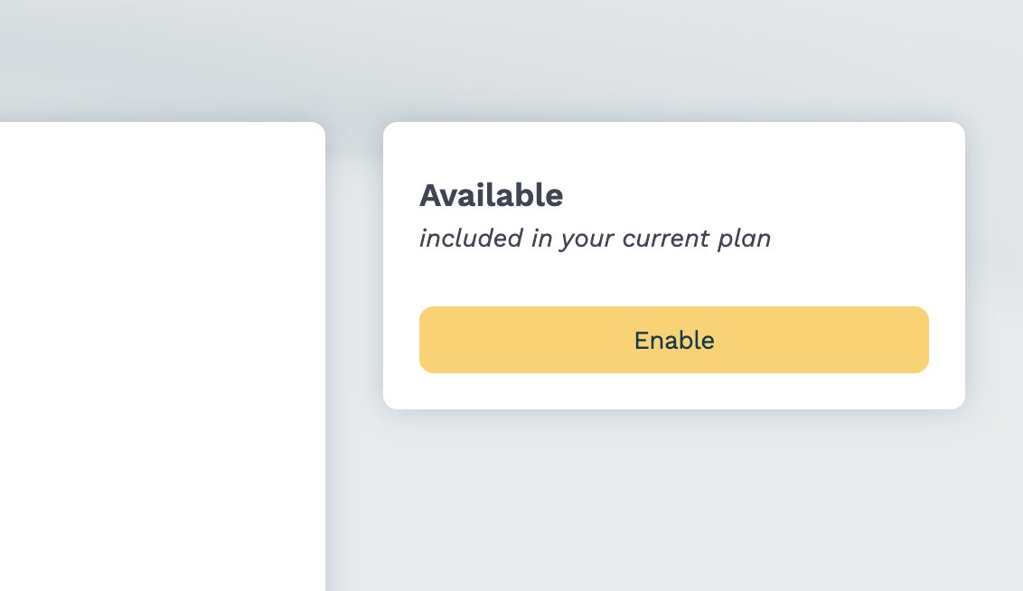 Enable plugin button