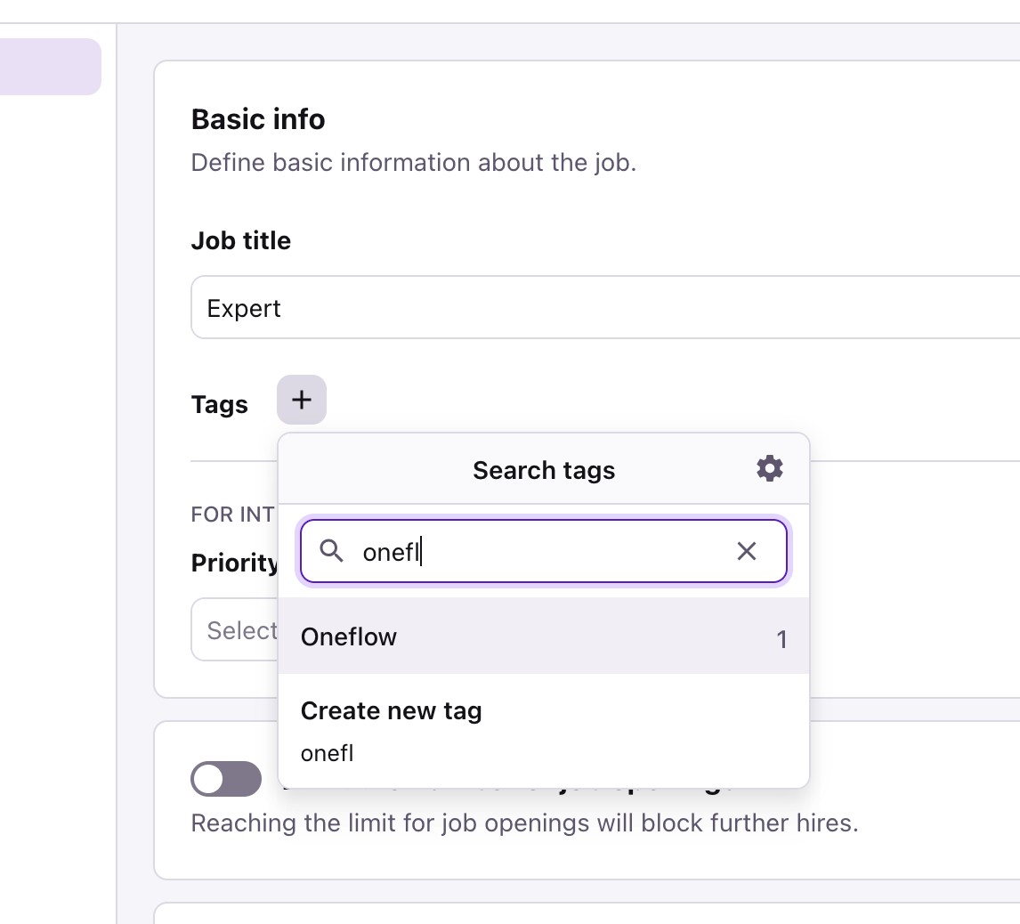 Add Oneflow tag