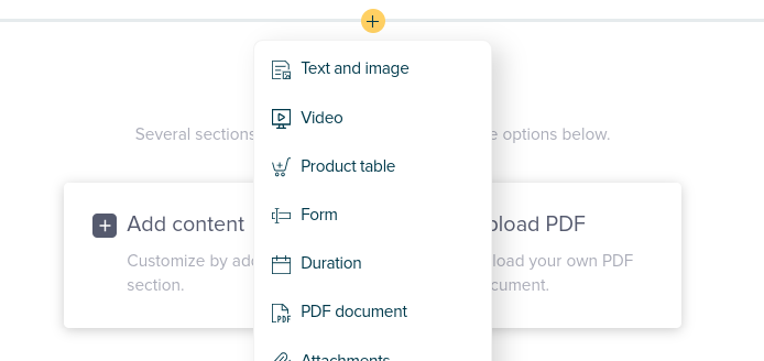 Adding content to template