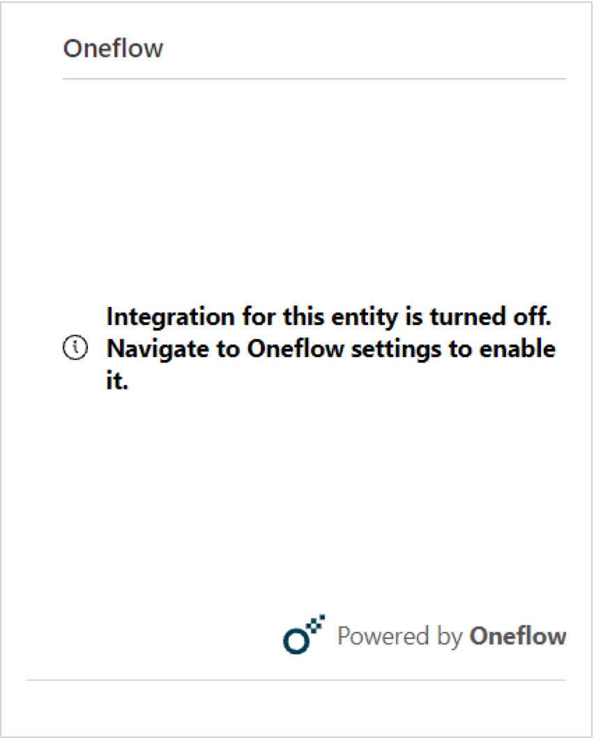 Oneflow Widget on Form