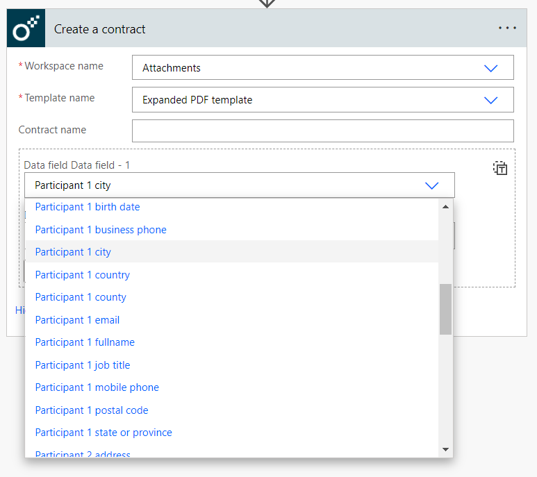 Populating data fields