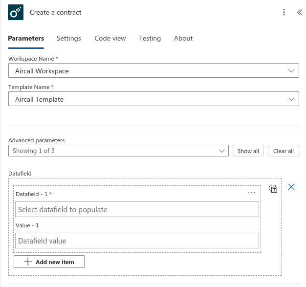 Configuring advanced parameters