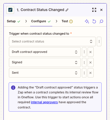 Selecting multiple triggers in Zapier