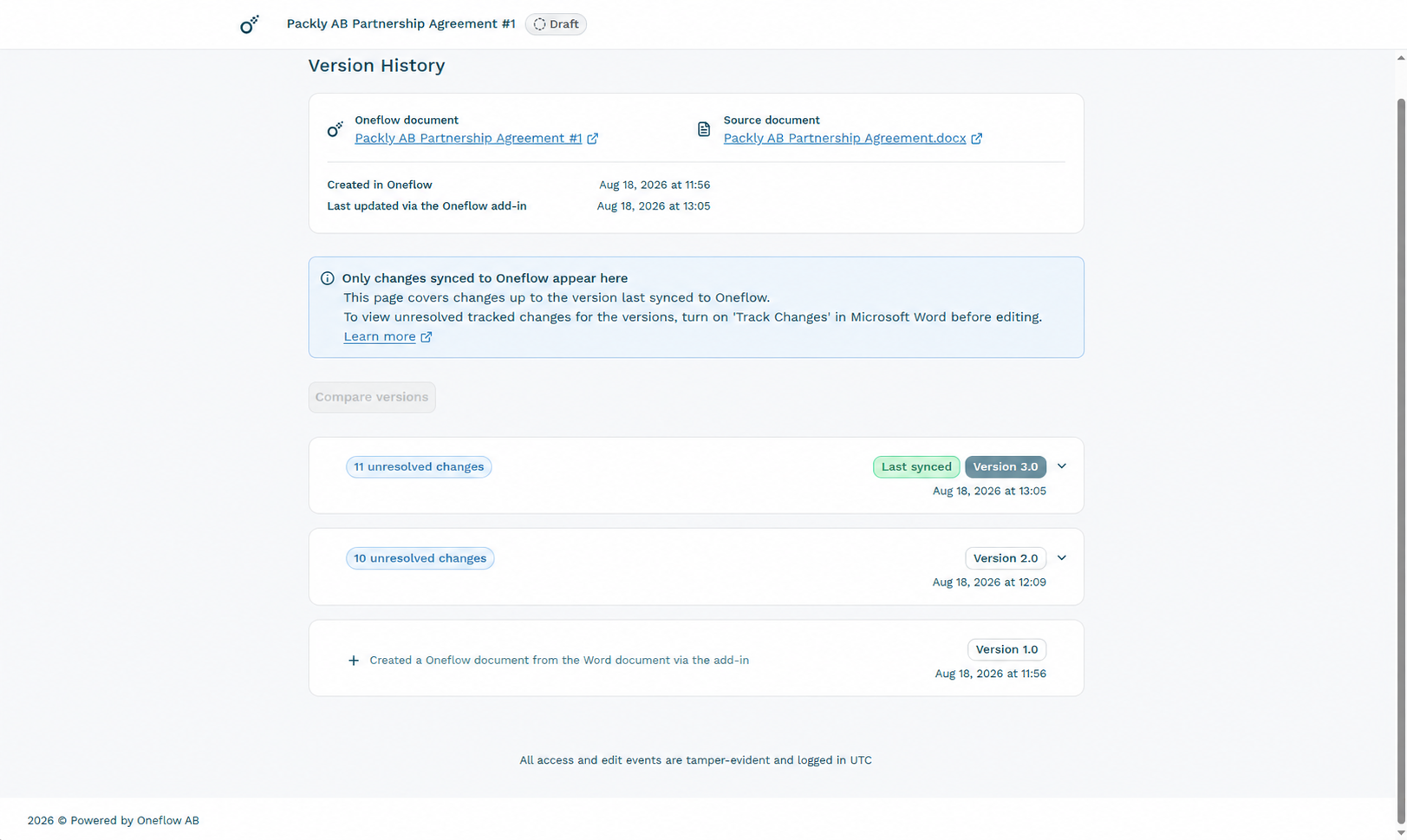 Oneflow Version History Interface.png